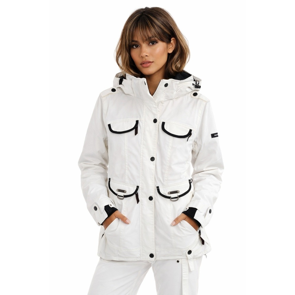 Body Glove White Hooded Ski Jacket Waterproof Insulated M